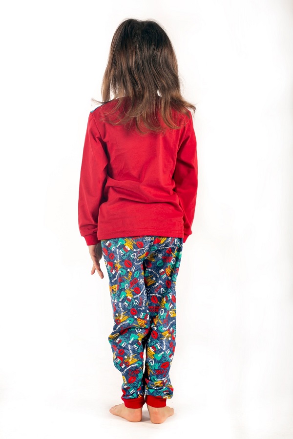 Pijamale-copii-Red-Flowers (2)